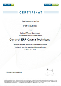 Faktor IBS -  Comarch ERP Optima Techniczny